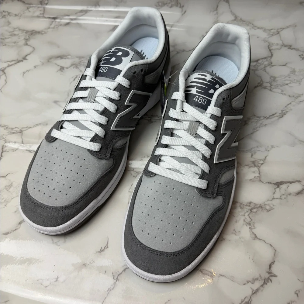 Unisex New Balance 480 Grey Grey BB480LEC Men's US Size 12 / Women's 13,5 - Picture 2 of 11